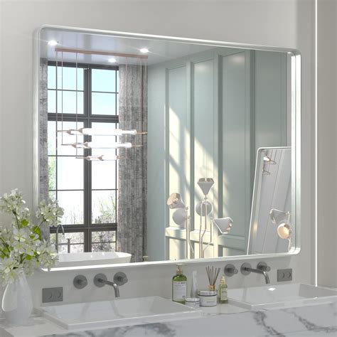 bathroom mirror 36 x 48|36x48 polished nickel mirror.